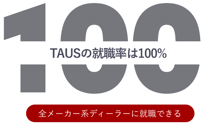 TAUSの就職率は100%